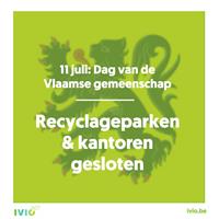 11 juli recyclageparken en kantoor gesloten